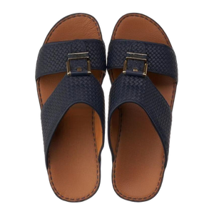 Sandalias Árabes para Hombre, Zapatos Árabes Tradicionales, Tejidos a Mano, Cuero Genuino, Detalles Metálicos Personalizados, Boutique de Oriente Medio - Product Image 1