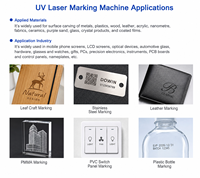 Mesin Penanda Laser UV Mini 5w dengan Lensa Galvanometer Ultra High Speed 355nm dan Pendingin Air untuk Kaca
