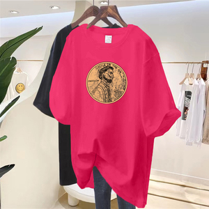 <span class=keywords><strong>T</strong></span>-shirts pour femmes en <span class=keywords><strong>coton</strong></span> 100% surdimensionnés, tendance, imprimés sur mesure, <span class=keywords><strong>t</strong></span>-shirts bon marché, <span class=keywords><strong>t</strong></span>-shirts de créateurs originaux pour femmes, vente chaude - Product Image 1