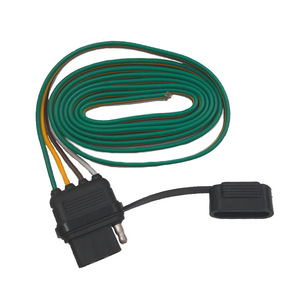 4 Pin Automotive Connector <b>Cable</b> 60 Inch Green PVC With <b>Waterproof</b> Cover For Car Use - Product Image 2