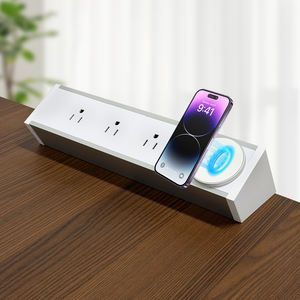 Multiprise de chevet à fixation murale, 4 prises AC, 2 ports USB, protection contre les surtensions de table, prises de courant à pince pour ordinateur portable, appareil photo - Product Image 2