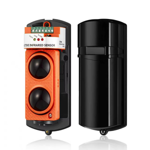 Hồng ngoại cảm biến quang điện chu vi hàng rào an ninh chống trộm hệ thống báo động 4 kênh tần số lựa chọn DC12V 24V - Product Image 1