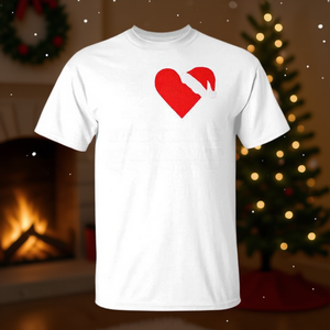 T-shirt Tri Blend Christmas Spirit avec motif cœur rouge, coupe unisexe - Product Image 3