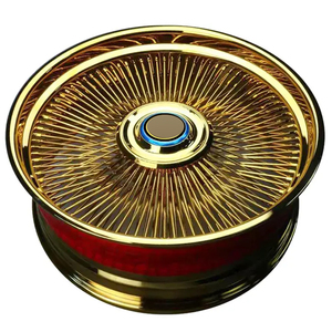 Wire <strong>Wheels</strong> China 20" 22" 24" 26" Inches All Golden <strong>Spoke</strong> Floating Cap Wire <strong>Wheel</strong> 20x9 20x10 22x9 22x10 26x10 <strong>Spoke</strong> <strong>Wheel</strong> - Product Image 2