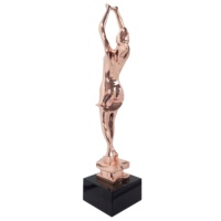 Trophée de danse en métal personnalisé, nouveau design, avec plaque nominative gravable pour les concours et récitals de danse