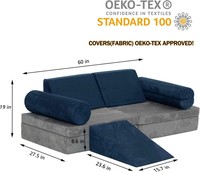 Lot de 10 canapés modulaires pour enfants, mobilier de jeu créatif pour chambre d'enfant, solution de chambre à coucher pour garçons et filles, salon