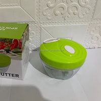 Groothandel Mini Handleiding Knoflook Chopper Met Trekhandvat Groentesnijder Voedsel Multi-Functie Voor Knoflook Chili Ui Champignons