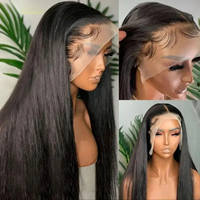 Perruques brésiliennes lisses en dentelle frontale 13x4 13x6 HD, cheveux humains, alignement des cuticules, vente en gros