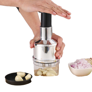 Hachoir <span class=keywords><strong>Manuel</strong></span> en Acier Inoxydable, <span class=keywords><strong>Presse</strong></span>-Légumes et Oignons à Main avec Accessoires de Cuisine PP pour Outils à Légumes - Product Image 3