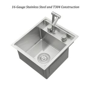 อ่างล้างจานครัวสเตนเลส 304 แบบอ่างเดี่ยว ผิวปัดเงา แบบติดตั้งบนเคาน์เตอร์ สำหรับครัวทันสมัย ลดราคาพิเศษ - Product Image 2