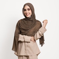 Vente en gros 2025 châle léger pour femmes musulmanes en viscose froissée châle en coton texturé rayonne modal Hijab châles