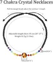 Zooying – collier ras du cou 7 Chakra en cristal, pierre de guérison, pendentif œil de tigre avec pierre de lave, huile essentielle