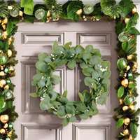 Personnalisation d'usine porte mur fête décoration mariage fleur plante guirlande feuilles d'eucalyptus guirlande