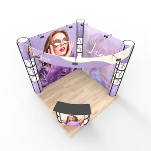 Feria comercial de impresión personalizada moderna, portátil, ligera, fácil de montar, soporte de torre en espiral LED, cabina de exhibición - Product Image 2