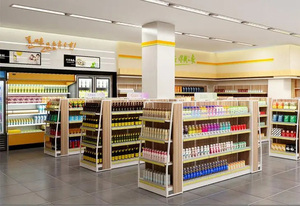 Özelleştirilmiş gondol rafları mağaza raf mağaza rafları perakende Metal teşhir rafı süpermarket rafları - Product Image 6