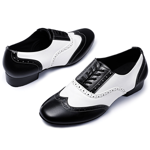 Chaussures de danse latine professionnelles Dynadans pour hommes, semelle extérieure en cuir véritable, tige en PU, salsa, tango, valse, chaussures de pratique de danse de salon, emballées dans une boîte - Product Image 4