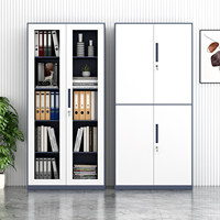 Armoire à dossiers en acier épaissi grande capacité, design moderne, serrure à clé, en métal, avec étagères réglables pour bureau