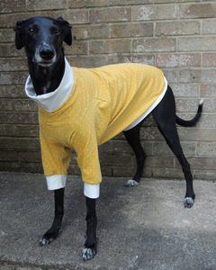 Qiqu animalerie produit en ligne pour chien vêtements vêtements vêtements lévrier <span class=keywords><strong>Lurcher</strong></span> coton Jersey manteau ocre à pois tenues chemise - Product Image 5