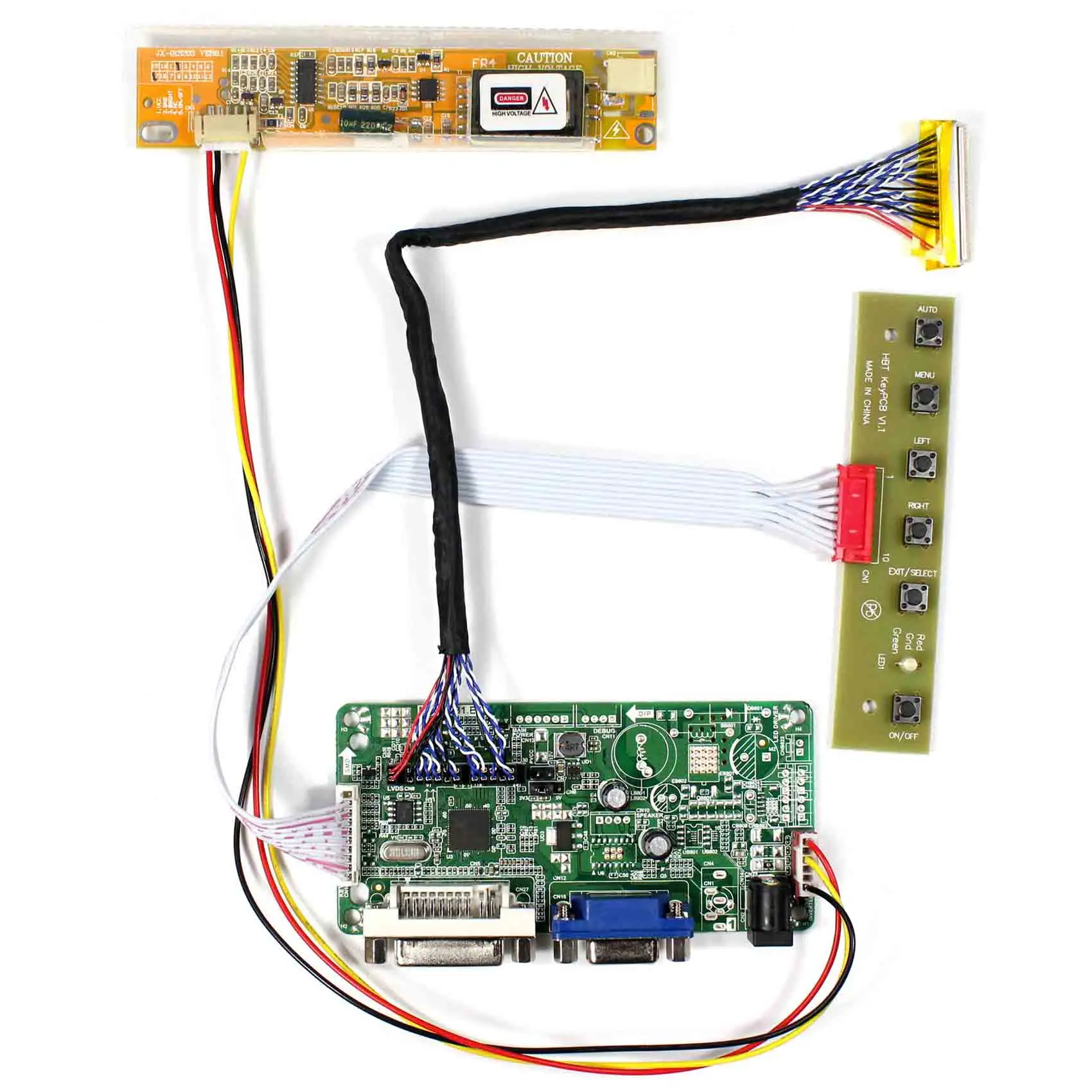 Kontrol paneli baskılı devre s DVI VGA pcb devre ucuz vga denetleyici kurulu 17 17.1 15.4 14.1 inç