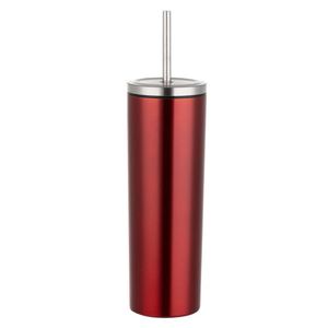 Gobelet isotherme portable en acier inoxydable grande capacité avec paille à visser - Product Image 1