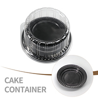 Boîte à gâteau ronde en plastique transparent de 4, 6, 8, 9, 10, 11 pouces avec couvercle, pour pâtisseries et desserts