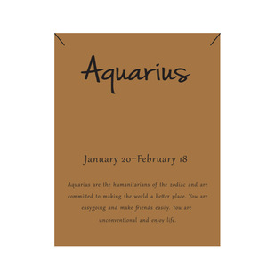 Tarjetas con logotipo de signo del zodiaco de constelación de 7*9cm para collar, tarjetas de papel Kraft personalizadas para hombres y mujeres, tarjetas de embalaje de joyería del zodiaco - Product Image 4