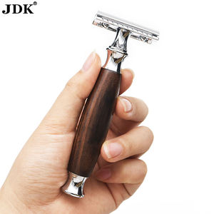 Maquinilla de afeitar con mango de madera rosa, herramientas de afeitar para el cuidado de la barba, doble filo, 1 ud., <span class=keywords><strong>precio</strong></span> de fábrica - Product Image 3