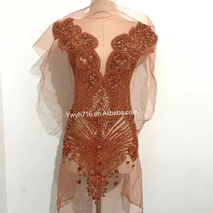 Apliques de strass para vestidos de casamento, joia com cor laranja queimada, joias incríveis para mulheres, espartilho e strass