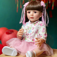 Nouveauté Poupées bébé Reborn Poupée douce princesse Silicone souple et vif Poupées bébé Reborn fille 55cm pour enfants