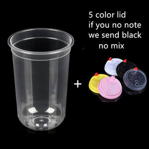 Desechables Claro 16oz PP U Forma Jugo Burbuja Té Hielo Café Tazas <span class=keywords><strong>de</strong></span> plástico con tapas - Product Image 4