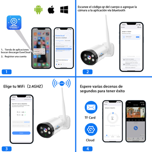 Full HD 3MP không dây ngoài trời IP66 Alexa Bullet Màu an ninh tầm nhìn ban đêm hai cách âm thanh mạng P2P IP CCTV <span class=keywords><strong>Camera</strong></span> <span class=keywords><strong>Wifi</strong></span> - Product Image 5