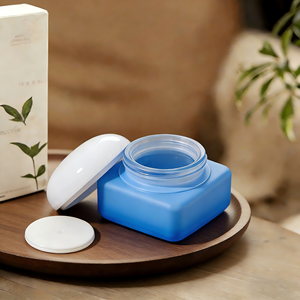 Skin Care Bottles <strong>Luxury</strong> Glass Bottle 30ml 50ml 100ml 120ml 30g 50g Square Shape White Dome Cap Skincare Lotion <strong>Container</strong> - Product Image 6