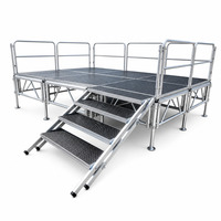 Plateforme de scène mobile antidérapante en aluminium pour église, mariage, concert, événement scolaire, installation de système de treillis d'éclairage DJ