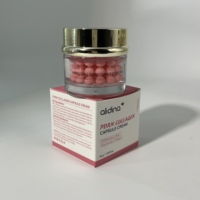 Crème Visage en Capsule 50g Vitamine C PDRN Collagène GHK-CU Peptide de Cuivre Bleu Astaxanthine Centella Asiatica Grenade Soin de la Peau en Pot