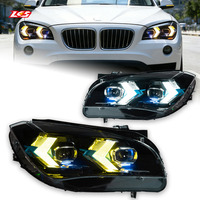 Nouvel ensemble de phares LED LKS de haute qualité E84 pour X1 2010-2015, style flèche, DRL, clignotant séquentiel, lentille de projecteur