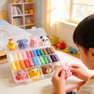 Argile super douce en gros, 36 couleurs, argile légère pour enfants, argile à séchage à l'air pour bricolage manuel avec outils - Product Image 3