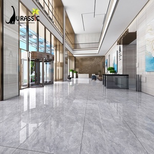 Papan ubin keramik corak marmer abu-abu, latar belakang dinding Interior metalik mengkilap pola marmer abu-abu bergaya bebas 750x1500 untuk ruang tamu - Product Image 4