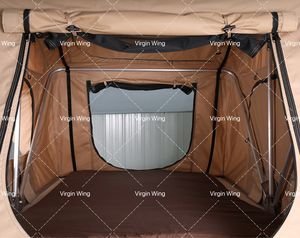 Tenda Atap Mobil Aluminium Soft-Top untuk 3-4 Orang, Tahan Angin dan Air, dengan Aksesori Tangga - Product Image 5