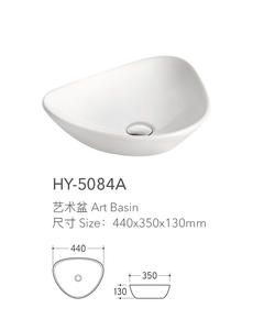Lavabo triangulaire en céramique au <span class=keywords><strong>design</strong></span> moderne et élégant pour hôtel, lavabo triangulaire pour se laver les mains, lavabo à poser sur le comptoir - Product Image 6