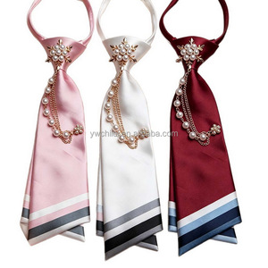 Cravates fines pour femmes et filles, <span class=keywords><strong>cravate</strong></span> pour femme, <span class=keywords><strong>cravate</strong></span> d'uniforme pour filles avec perles et <span class=keywords><strong>strass</strong></span> pour l'école, les fêtes et les mariages - Product Image 5