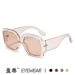 Yingtai Eyewear <b>Oversized</b> <b>Sunglasses</b> For Women UV400 PC Frame Fashion Driving Outdoor Use - Product Image 2