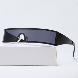 Unisex Aluminum Magnesium Alloy Sunglasses UV400 Resin Lens Class 2 Outdoor Fashion Goggles <b>Black</b> <b>Frame</b> - Product Image 3