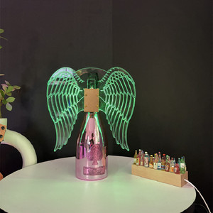 Rechargeable Plastic Topper Bottle Service Glowing <b>Butterfly</b> Wings Strobe Baton Led VIP Sparkler <b>Lights</b> Novelty Wedding Night - Product Image 4