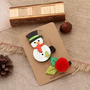 Wholesale Christmas Gift Creative Decorative Duck Beak Clip Elk Santa Hair Clip Sets For Decoration