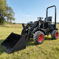 LIVRAISON GRATUITE Mini-chargeuse électrique 750 kg, godet 0,2 m³, batterie, 4x4, certifiée CE, faible bruit, pour ferme, jardin, construction