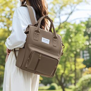 Kustom kualitas tinggi modis Vegan kulit PU bersalin popok bayi bepergian tas popok ibu ransel untuk ibu ibu - Product Image 5