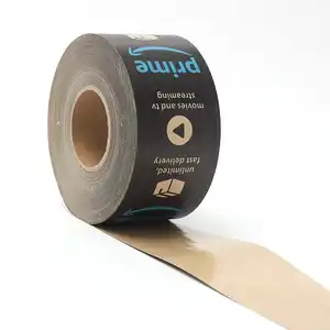 Custom Printed Logo Eco Friendly Recycled Water Activated 2 Inch Kraft Paper Gummed Brand Tape