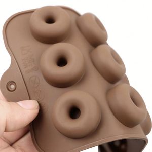 Moule manuel personnalisé en silicone à 15 cavités pour gâteaux, donuts, biscuits, chocolat, bonbons DIY, sans BPA, OEM/ODM - Product Image 2