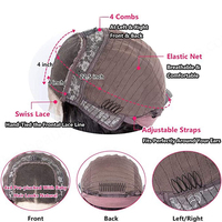Vente en Gros 100% Remy Vierge Cuticule Aligné Brésilien Lace Front Perruque Vendeurs Court Pixie Cut Perruques de Cheveux Humains pour les Femmes Noires