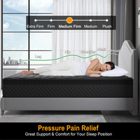 Matelas en mousse compressée King Size respirant et écologique de 30 cm d'épaisseur, design contemporain, livré enroulé en boîte, gain de place, idéal pour villas et hôtels